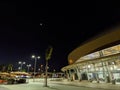 Faro airport, the Moon and Venus