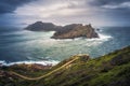 Cies islands and lighthouse Royalty Free Stock Photo