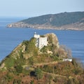 The Faro de la Plata Llighthouse and Cantabrian Sea. Monte Ulia, Pasaia, Gipuzkoa, Basque country, Spain