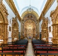 View of the interior of the Igreja do Carmo Church in Faro