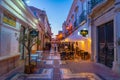 Faro, Portugal, June 18, 2021: Commercial street of the old town