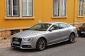 FARO, PORTUGAL - MAY 30, 2018: Audi A5 Sportback sedan car parked in Faro. Portugal has 470 vehicles registered per 1000 Royalty Free Stock Photo