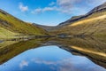 Ut a Lonna - the route from the village Saksun at Streymoy Royalty Free Stock Photo