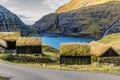 Grass Covered Houses in village Saksun