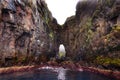 Faroe Islands boat trip, cliffs rocks, Denmark Royalty Free Stock Photo