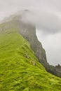 Faroe islands landscape with cliffs and atlantic ocean. Mikladalur, Kalsoy