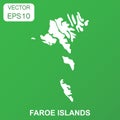 Faroe Islands map icon. Business concept Faroe Islands pictogram
