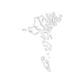 Faroe Islands map outline