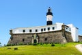 Farol da Barra Barra Lighthouse in Salvador, Bahia, Brazil. Royalty Free Stock Photo