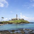 Farol da Barra (Barra Lighthouse) in Salvador, Bahia, Brazil Royalty Free Stock Photo