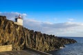 Farol de Camara de Lobos, Small Lighthouse on Madeira Island Royalty Free Stock Photo