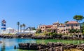 The Farol de Santa Marta and the Casa de Santa Maria in Cascais, a Portuguese coastal town Royalty Free Stock Photo