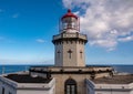 Farol do Arnel Lighthouse on Sao Miguel island Azores Royalty Free Stock Photo