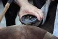 Farrier at work 2 Royalty Free Stock Photo