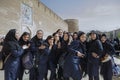 Schoolgirls near Karim Khan citadel, Shiraz, Iran.