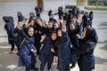 Iranian schoolgirls having fun near Karim Khan citadel, Shiraz,