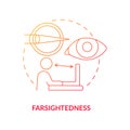 Farsightedness gradient concept icon