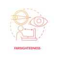 Farsightedness gradient concept icon Royalty Free Stock Photo