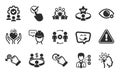 Farsightedness, Teamwork and Third party icons set. Foreman, Idea and Rotation gesture signs. Vector