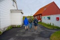 Tourists at Lista lighthouse station..