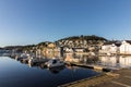 Farsund, view from the ocean, small city in Norway Royalty Free Stock Photo