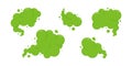 Fart clouds vector icon, smell smoke, bad air gas, cartoon green stink odour. Aroma illustration