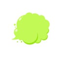 Fart smoke cartoon icon. Stink fart bad smell green gas cloud