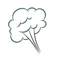 Fart smoke smelling cloud pop art comic book cartoon flat style design vector illustration.