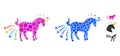 Farting Unicorn Composition Icon of Spheric Items