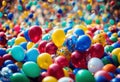 Fasching bunte Konfetti Luftballons confetti balloon carnival streamer colourful paint party celebrate decorate surprise card