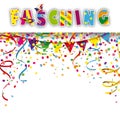 Fasching Confetti Ribbons Royalty Free Stock Photo