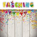 Fasching Confetti Ribbons Royalty Free Stock Photo