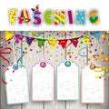 Fasching Confetti Ribbons 4 Price Stickers