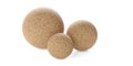 Fascia or trigger point massage cork balls for fascia or muscle relief treatment over white background