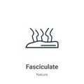 Fasciculate outline vector icon. Thin line black fasciculate icon, flat vector simple element illustration from editable nature