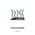 Fasciculate vector icon on white background. Flat vector fasciculate icon symbol sign from modern nature collection for mobile