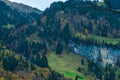 Fascinated enchanting autumn mountain landscape