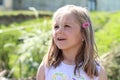 Fascinated little girl Royalty Free Stock Photo