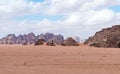 Fascinating beauty of the Wadi Rum desert near Aqaba city in Jordan