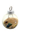 Nautical Glass Ball Ornament with Sand, Shells and Glitter