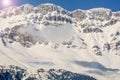 Fascinating high mountains and winter texture Royalty Free Stock Photo