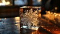 rare snowflake in acrylic cube