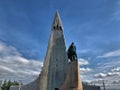 Hallgrims church in the center of Reykjavik in Iceland 30.6.2019