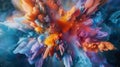 Fascinating shapes and patterns emerge from the colorful abstract explosions each one a work of art