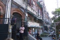 Fascinating streets and trades of Shanghai, China: facade of the old Jewish neighborhood near the French Concession