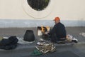 Fascinating streets and trades of Shanghai, China: a street popcorn seller