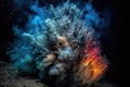 A fascinating, underwater volcanic vent, spewing mineral-rich plumes into the surrounding water, attracting a diverse and unique