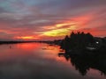 A fascinating view of the sunset in Vietnam