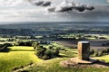 Fascinating viewpoint at Coaley Peak, near Stroud, Gloucestershire, UK.