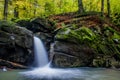 Fascinating waterfall in the mountains